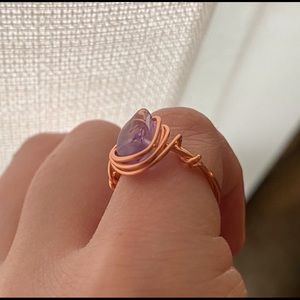 Amethyst Copper Ring